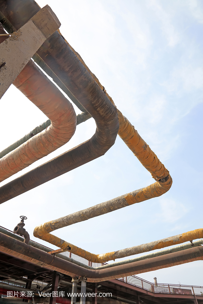 廢棄工廠的管道,特寫照片